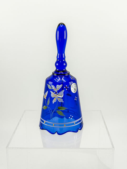 Fenton Art Glass Cobalt Blue Bell – Dual Signed Dan Fenton & H. Tofia, 95th Anniversary