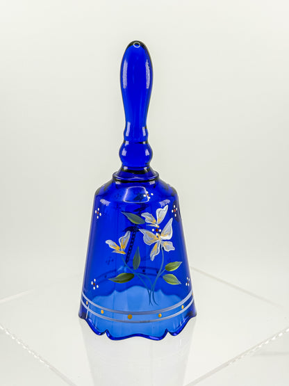 Fenton Art Glass Cobalt Blue Bell – Dual Signed Dan Fenton & H. Tofia, 95th Anniversary