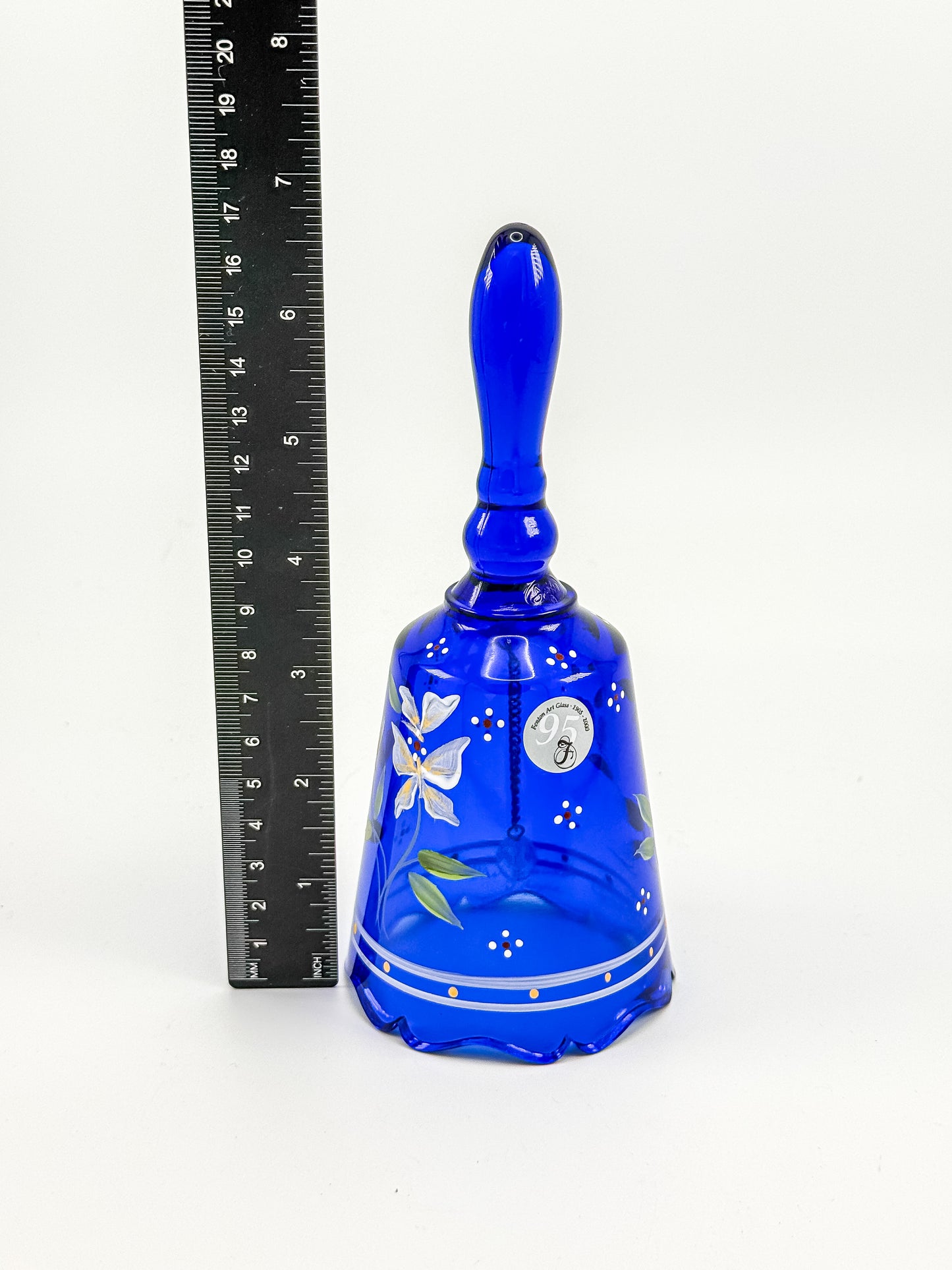 Fenton Art Glass Cobalt Blue Bell – Dual Signed Dan Fenton & H. Tofia, 95th Anniversary