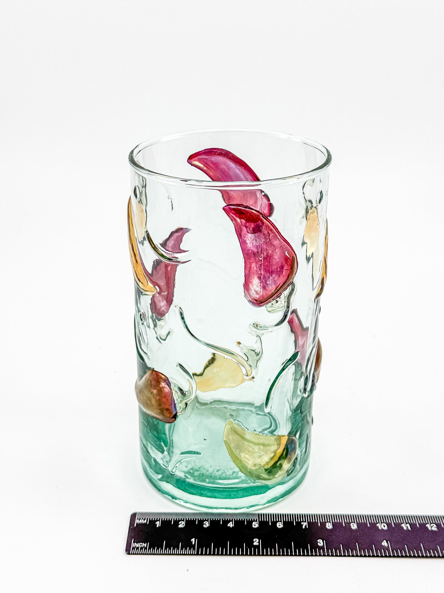 Hand Crafted Jalapeño Pepper Glass Tumbler Set of 4