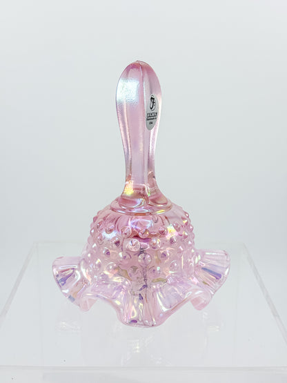 Fenton Bell – Pink Opalescent Carnival Hobnail, Ruffled Skirt