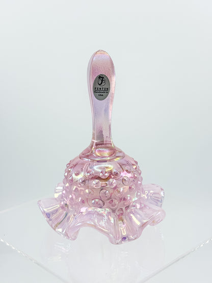 Fenton Bell – Pink Opalescent Carnival Hobnail, Ruffled Skirt
