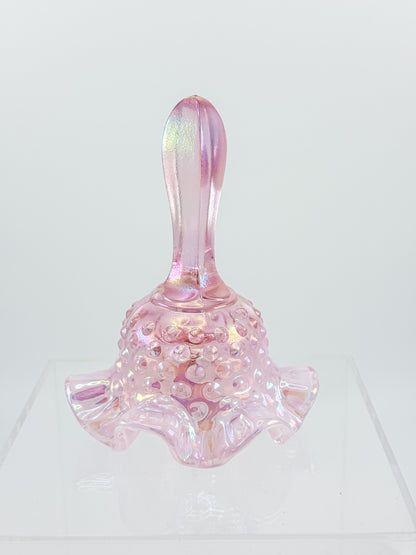 Fenton Bell – Pink Opalescent Carnival Hobnail, Ruffled Skirt