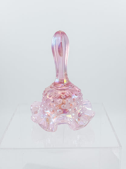 Fenton Bell – Pink Opalescent Carnival Hobnail, Ruffled Skirt