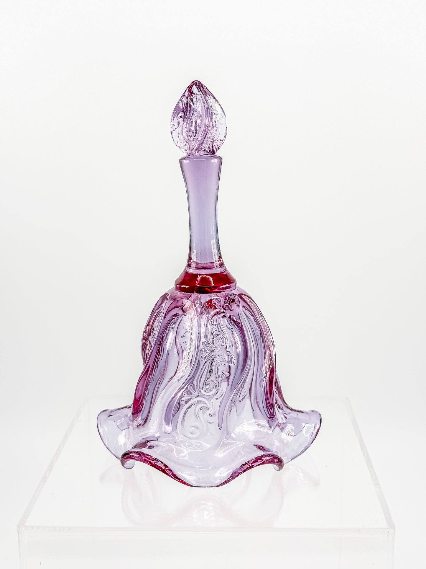 Vintage Fenton Lilac Paisley Bell