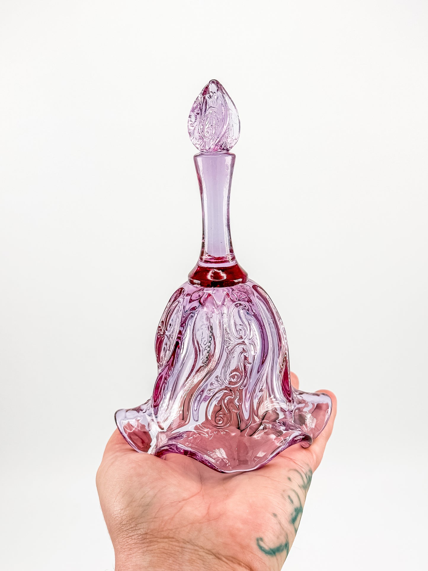 Vintage Fenton Lilac Paisley Bell