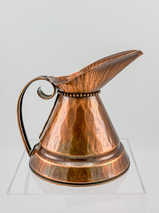 Vintage Craftsman Co. Hand Made Solid Copper Ewer Small Pitcher USA #304