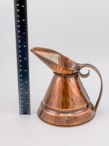 Vintage Craftsman Co. Hand Made Solid Copper Ewer Small Pitcher USA #304