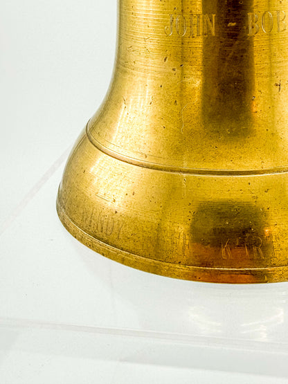 Vintage Engraved Brass Hand Bell – Personalized Family Names