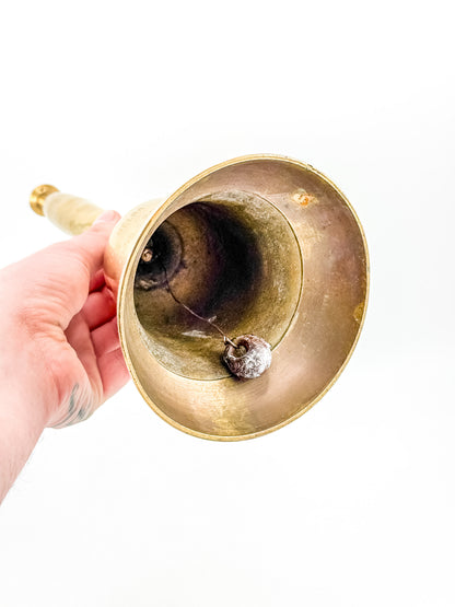 Vintage Engraved Brass Hand Bell – Personalized Family Names