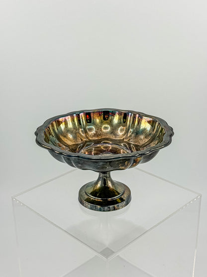 Oneida Silver Plate Compote Dish – Multicolor Aged Patina