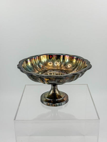 Oneida Silver Plate Compote Dish – Multicolor Aged Patina