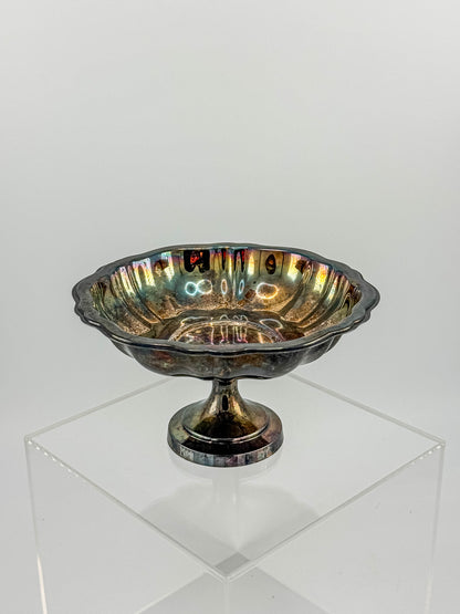 Oneida Silver Plate Compote Dish – Multicolor Aged Patina