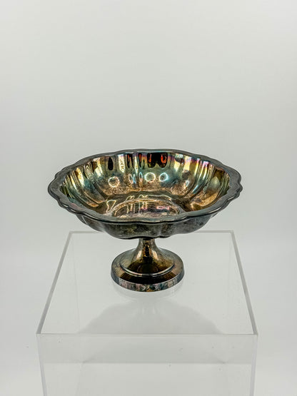 Oneida Silver Plate Compote Dish – Multicolor Aged Patina