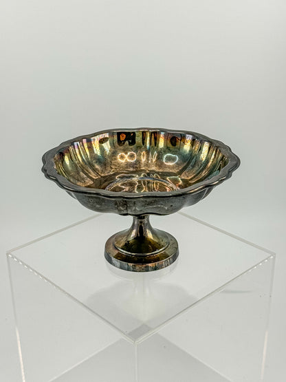 Oneida Silver Plate Compote Dish – Multicolor Aged Patina