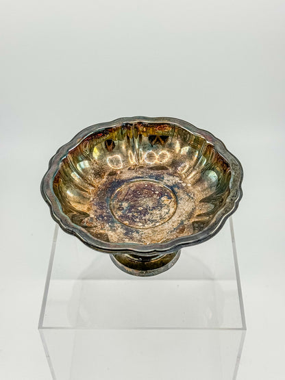 Oneida Silver Plate Compote Dish – Multicolor Aged Patina