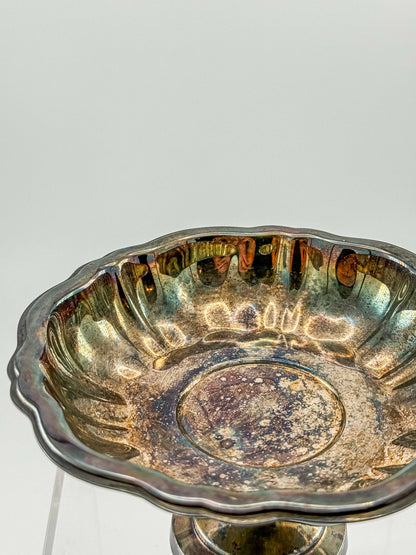 Oneida Silver Plate Compote Dish – Multicolor Aged Patina