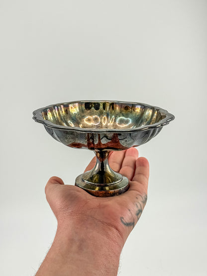 Oneida Silver Plate Compote Dish – Multicolor Aged Patina
