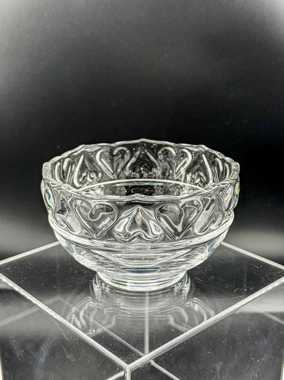 Tiffany & Co. Fine Crystal Hearts Art Glass Bowl
