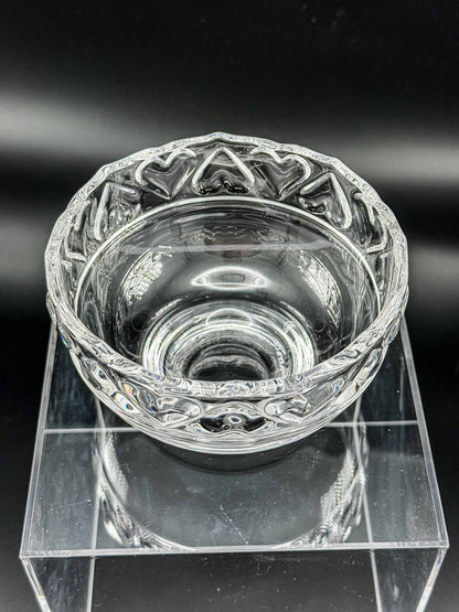Tiffany & Co. Fine Crystal Hearts Art Glass Bowl