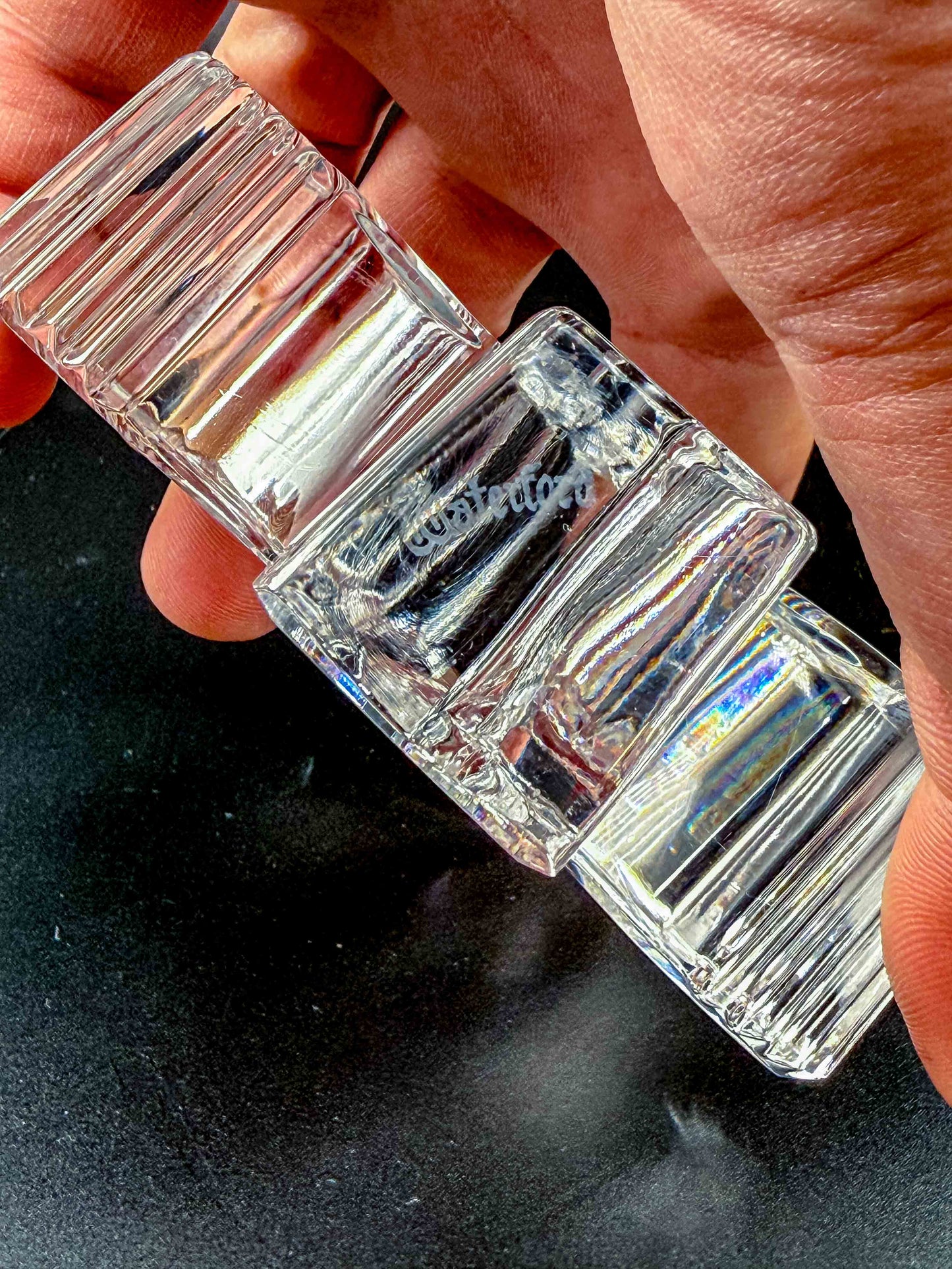 Waterford Crystal Shamrock Clover Large Paperweight — Signed, In Box