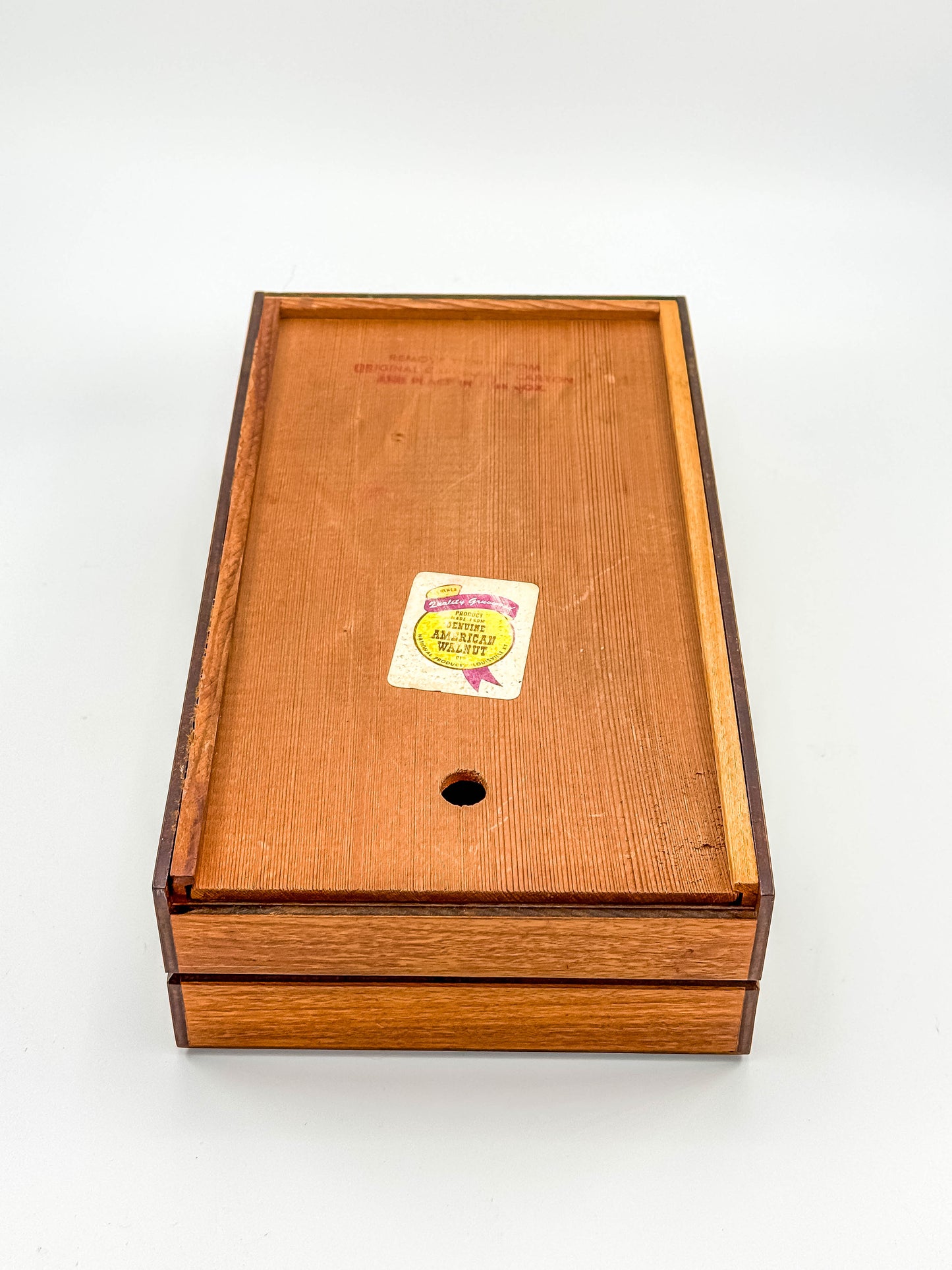 Vintage Mid-Century Modern Wood Tissue Box Cover | Walnut Finish | 1960s