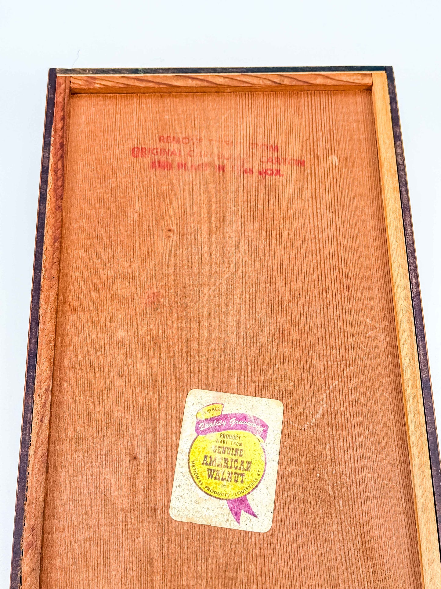 Vintage Mid-Century Modern Wood Tissue Box Cover | Walnut Finish | 1960s