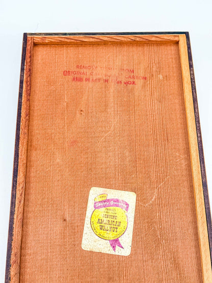 Vintage Mid-Century Modern Wood Tissue Box Cover | Walnut Finish | 1960s