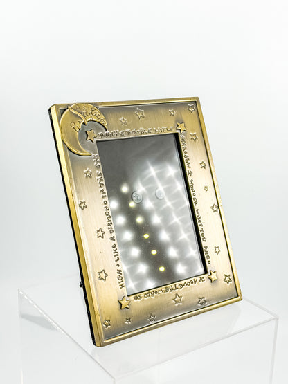 Brass Celestial Photo Frame — Twinkle Twinkle Little Star Moon & Stars