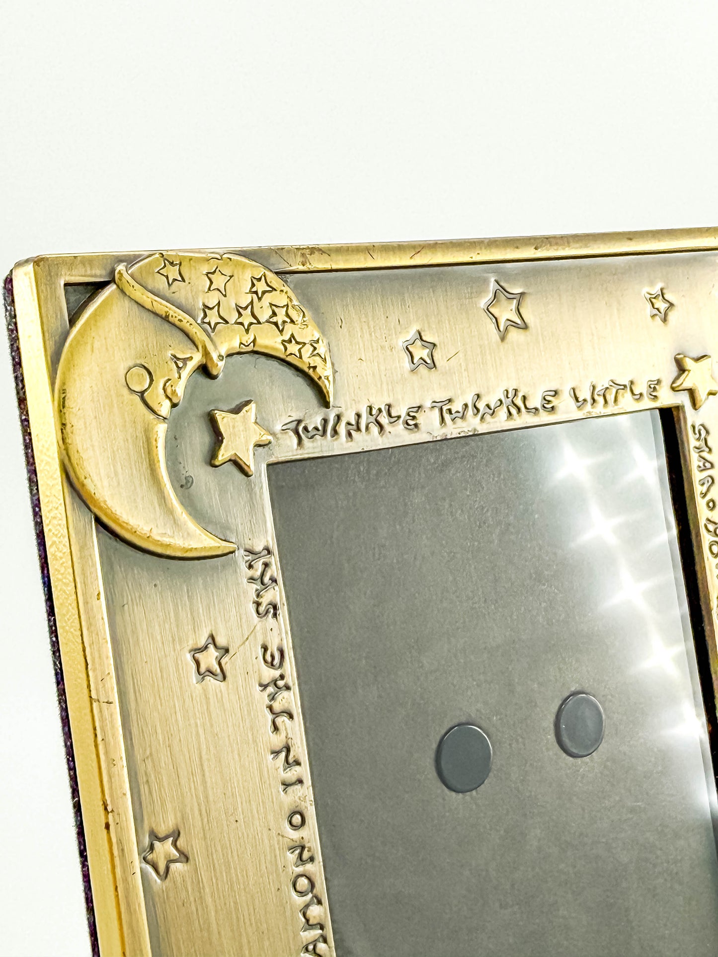 Brass Celestial Photo Frame — Twinkle Twinkle Little Star Moon & Stars