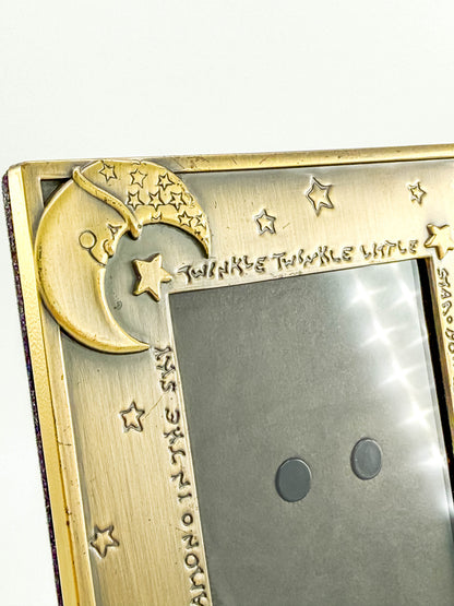 Brass Celestial Photo Frame — Twinkle Twinkle Little Star Moon & Stars