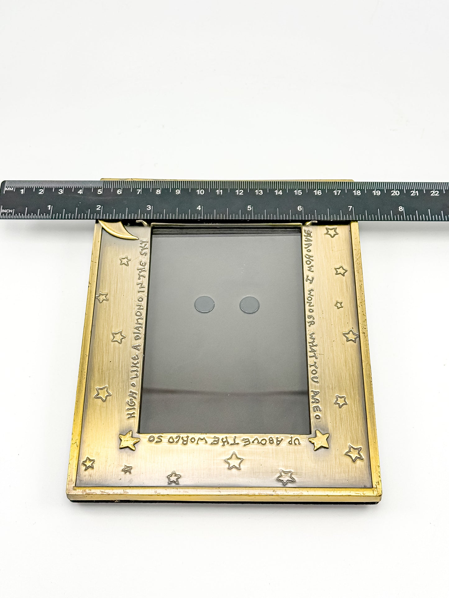 Brass Celestial Photo Frame — Twinkle Twinkle Little Star Moon & Stars