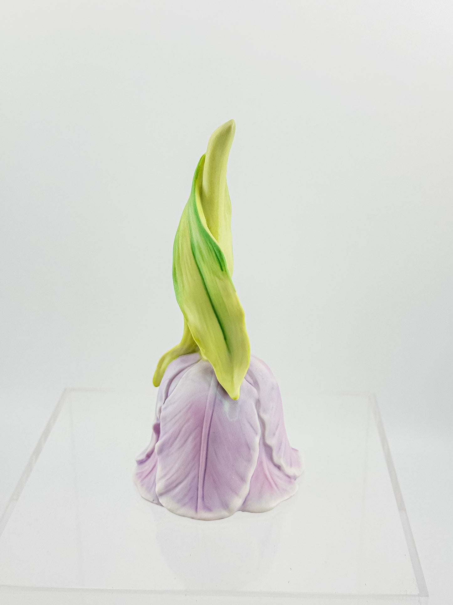 Vintage 1987 Enesco Lavender Tulip Flower Porcelain Bell — Bisque Matte Finish