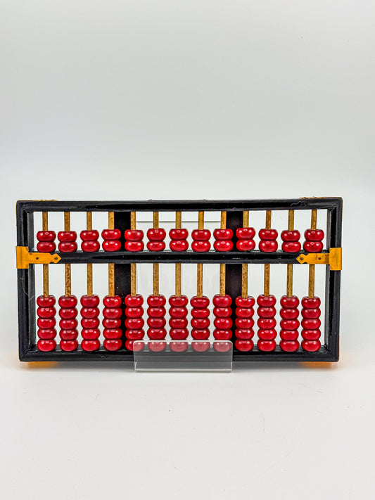 Vintage Lotus Flower Brand Wooden Abacus | 13 Rods 91 Beads | Made in Peoples Republic of China