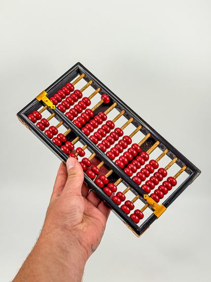 Vintage Lotus Flower Brand Wooden Abacus | 13 Rods 91 Beads | Made in Peoples Republic of China