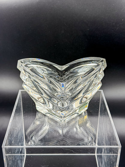 Mikasa Crystal Votive Candle Holders | Set of 3 | Art Deco Chevron Cut | Heavy Crystal