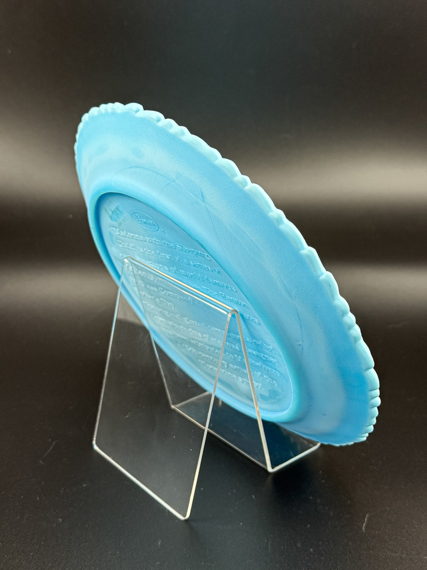 Fenton 1971 Mother's Day Blue Satin Milk Glass Plate | Madonna with the Sleeping Child | Collectible
