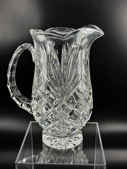 Vintage Noritake Hampton Hall Lead Crystal Pitcher | Cut Glass Water Pitcher | Barware Decor