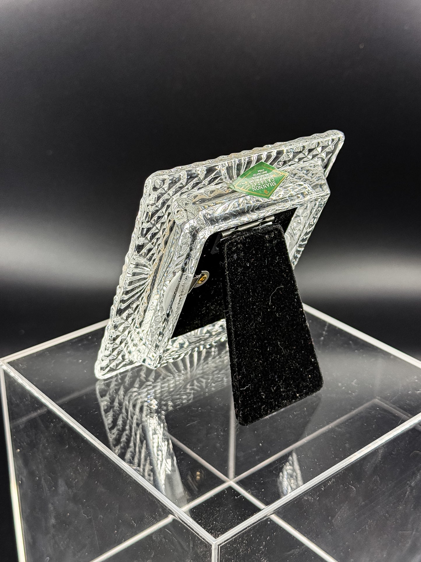 Vintage Shannon Crystal Picture Frame | 24% Lead Crystal | Designs of Ireland | 2x2.5 Photo