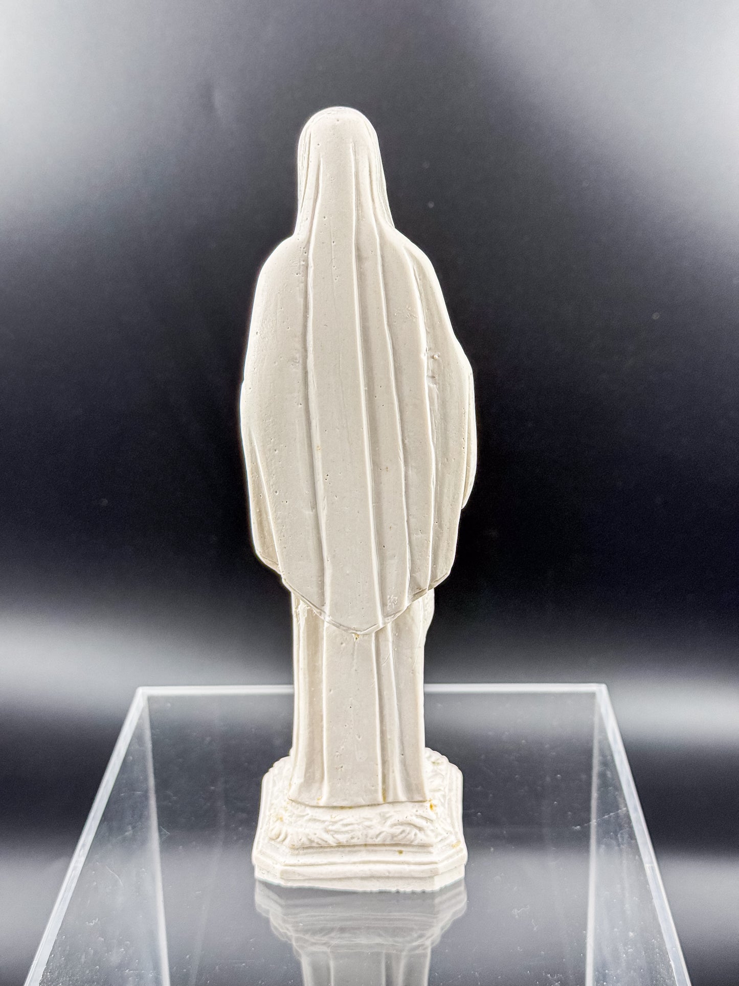 Vintage Our Lady of Medjugorje Ivory Resin Statue, Virgin Mary Figurine