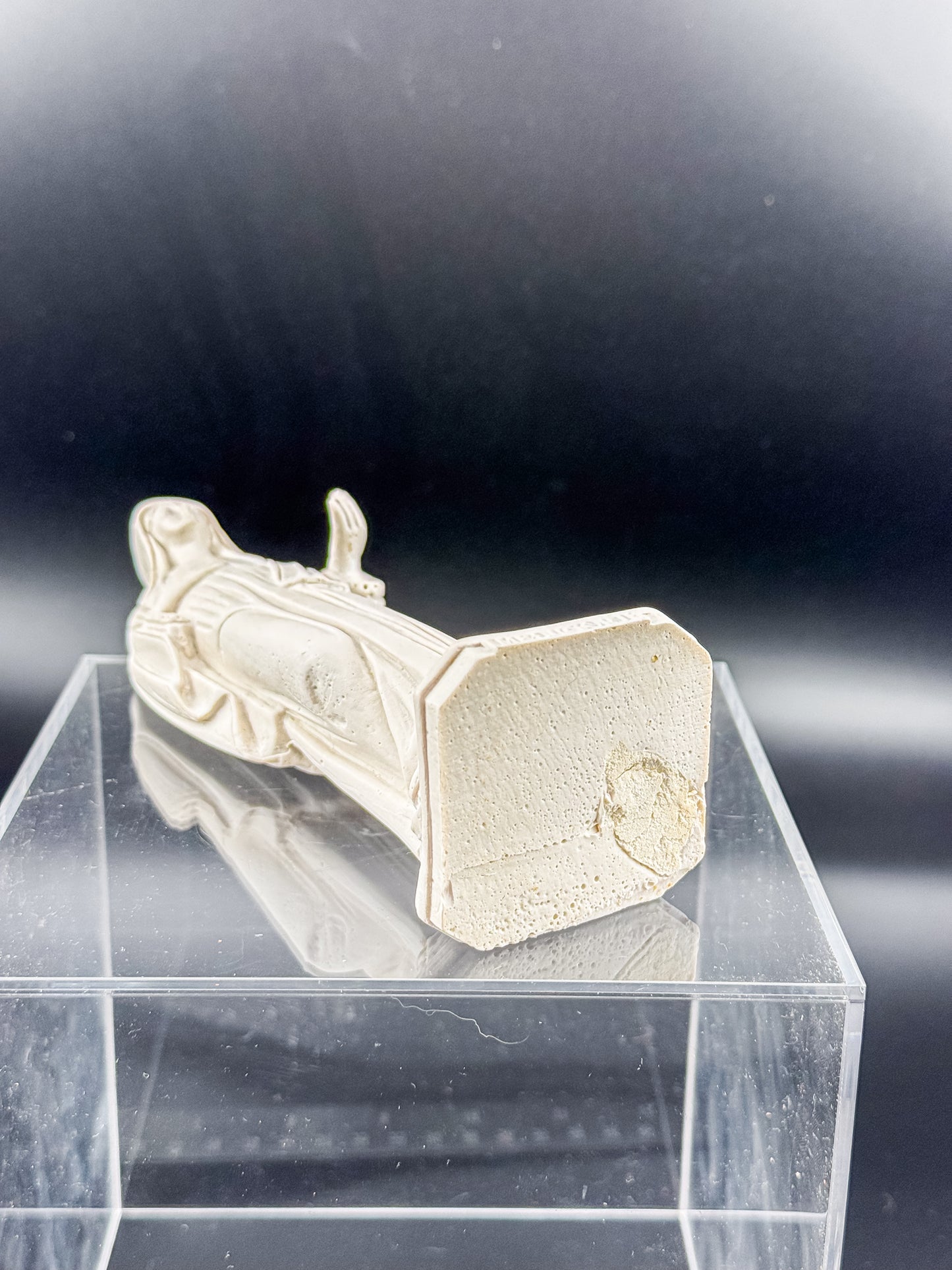 Vintage Our Lady of Medjugorje Ivory Resin Statue, Virgin Mary Figurine