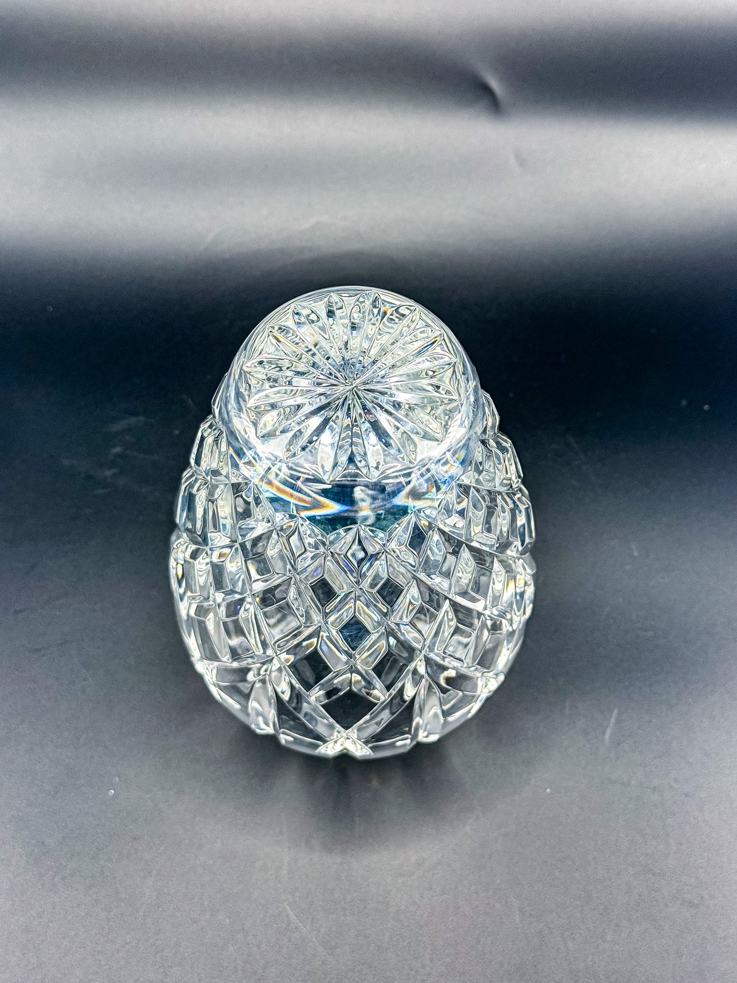 Waterford Crystal Araglin 7" Vase, Irish Cut Crystal Flower Vase with Diamond and Wedge Cut Pattern