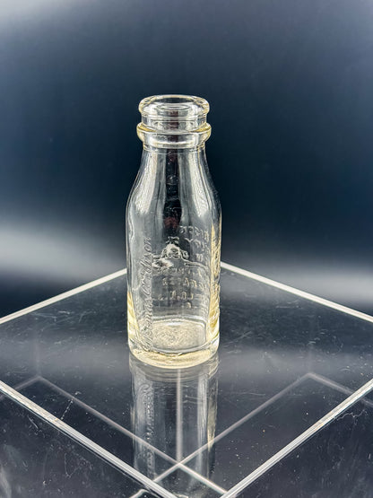 Vintage Thomas A. Edison Battery Oil Bottle, Embossed Glass Railroad Crossing Signal Bottle, Bloomfield NJ Industrial Americana