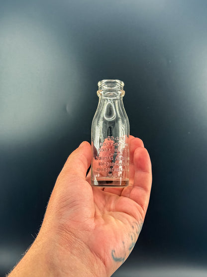 Vintage Thomas A. Edison Battery Oil Bottle, Embossed Glass Railroad Crossing Signal Bottle, Bloomfield NJ Industrial Americana