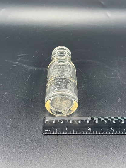 Vintage Thomas A. Edison Battery Oil Bottle, Embossed Glass Railroad Crossing Signal Bottle, Bloomfield NJ Industrial Americana