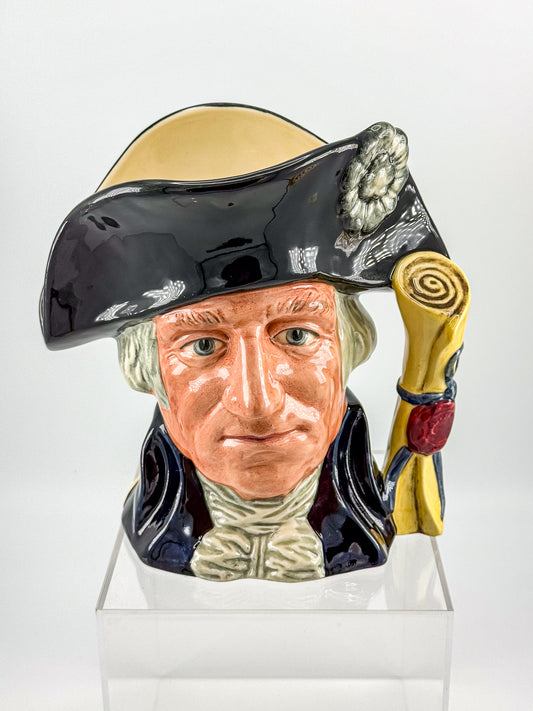 Vintage Royal Doulton George Washington Character Jug D6669 — 250th Anniversary Edition, 1982