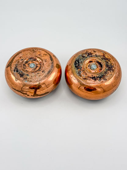Vintage Coppercraft Guild Copper Candlestick Holders, Sold as a Pair with Natural Patina, Vintage Mid-Century