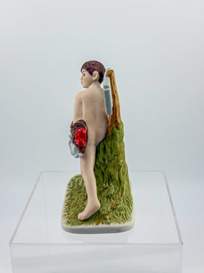 Norman Rockwell "No Swimming" Porcelain Figurine by Dave Grossman Creations, 1990 Saturday Evening Post Limited Edition
