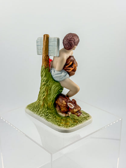 Norman Rockwell "No Swimming" Porcelain Figurine by Dave Grossman Creations, 1990 Saturday Evening Post Limited Edition