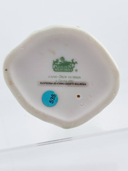 Lladró Nao "Someone Is Calling You" Porcelain Figurine, Boy on Phone with Dog and Bunny, Model #1044